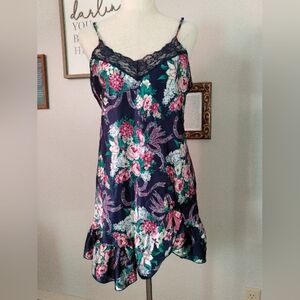 Colesce Collection Vintage Floral And Lace Slip Nightgown, M